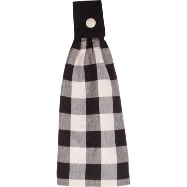 Black Buttermilk Buffalo Check Tab Towel Set Of Two TT510011 - The Fox Decor
